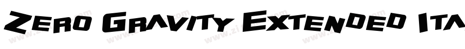 Zero Gravity Extended Italic字体转换